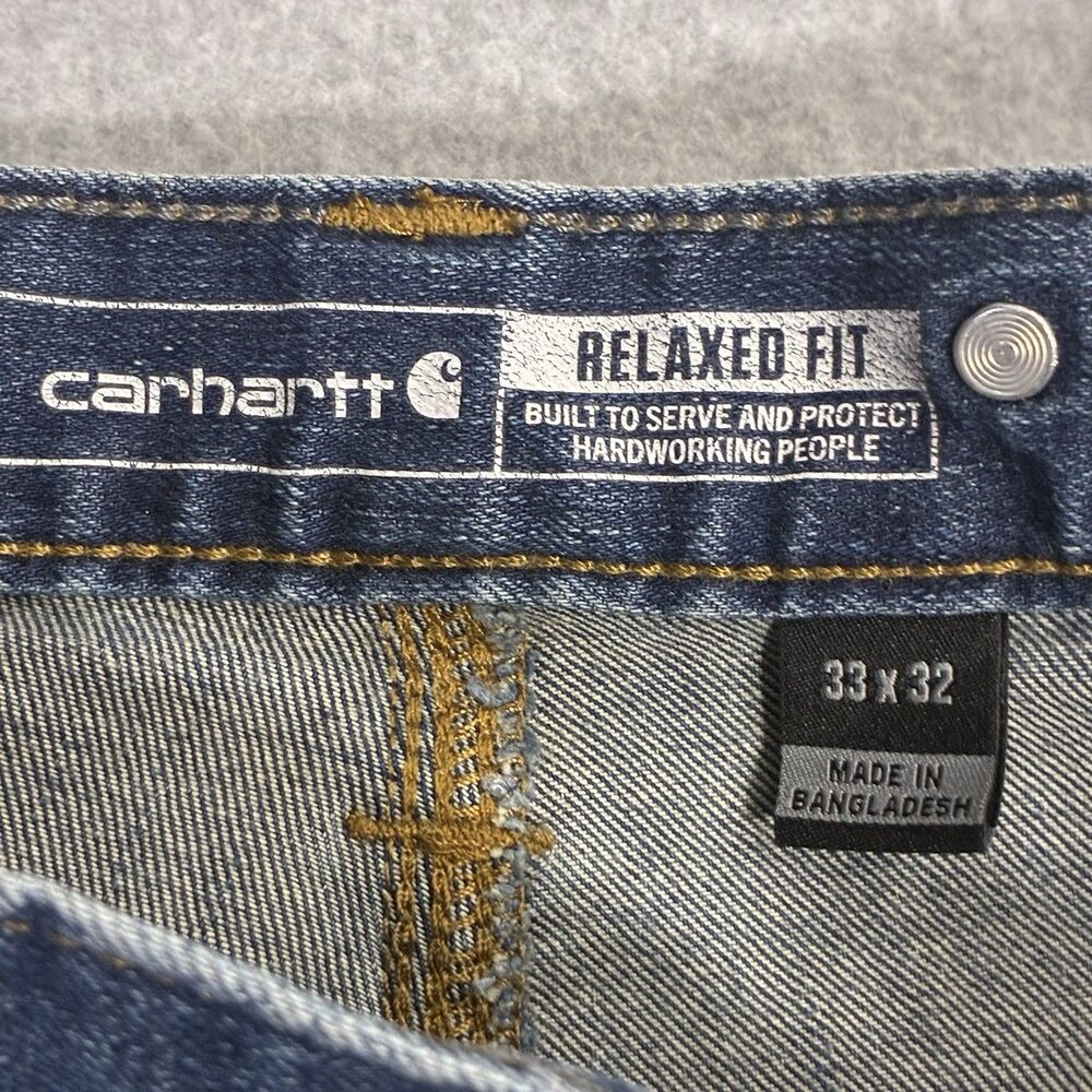 Carhartt Rugged Flex Relaxed Fit Utility Jeans Men’s 33x32 Carpenter Denim - Picture 3 of 10